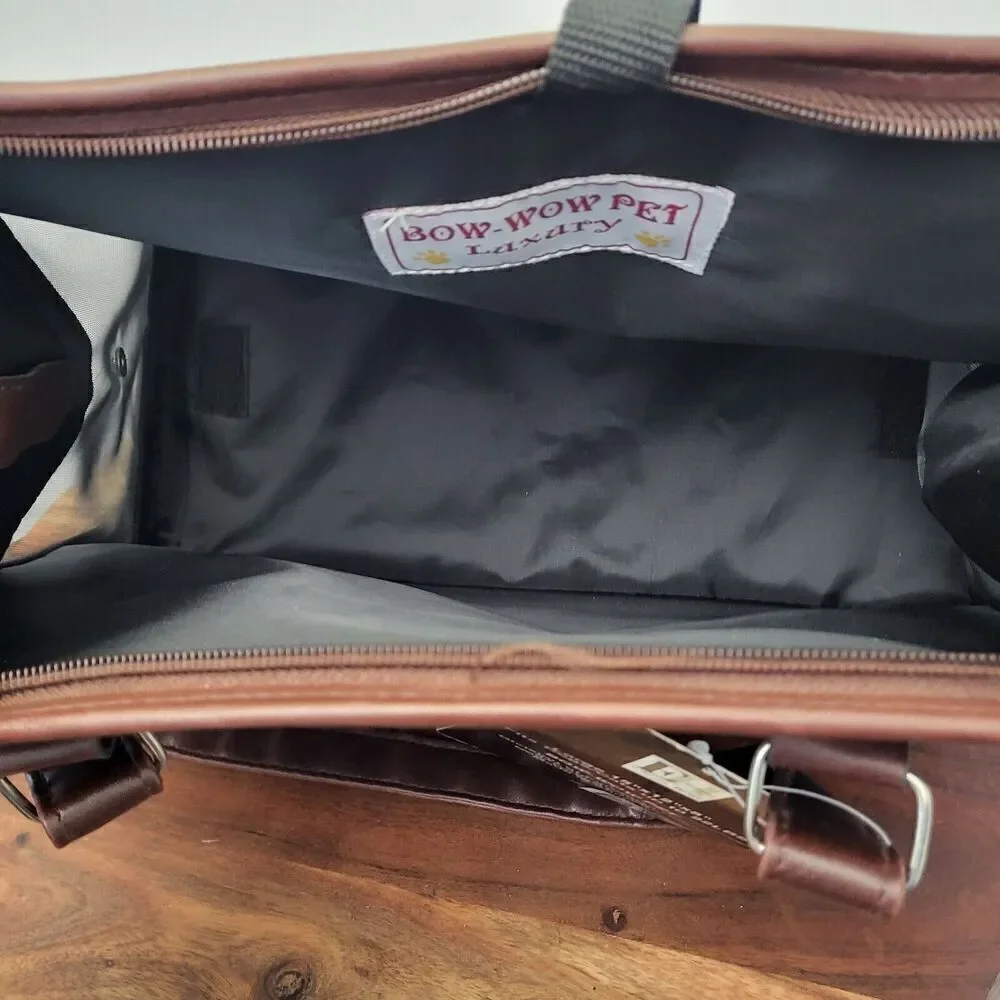 Bow-Wow Pet Carrier Large 15” x 12” x 8” Pets Up to 22lbs Blue Corduroy Unused